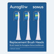Auraglow Sonus Brush Heads 3-Pack — front view