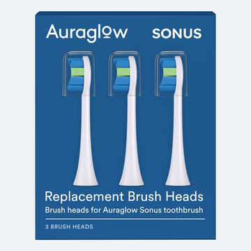 Auraglow Sonus Brush Heads 3-Pack — front view