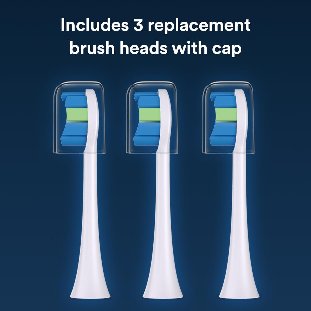 Auraglow Sonus Brush Heads 3-Pack — side view