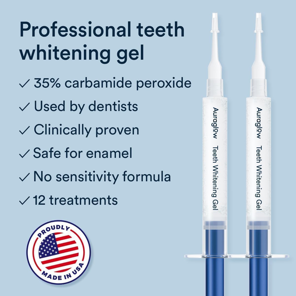 Auraglow Basic LED Teeth Whitening Kit — back view