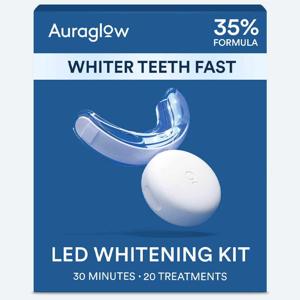 Auraglow complete led whitening kit box