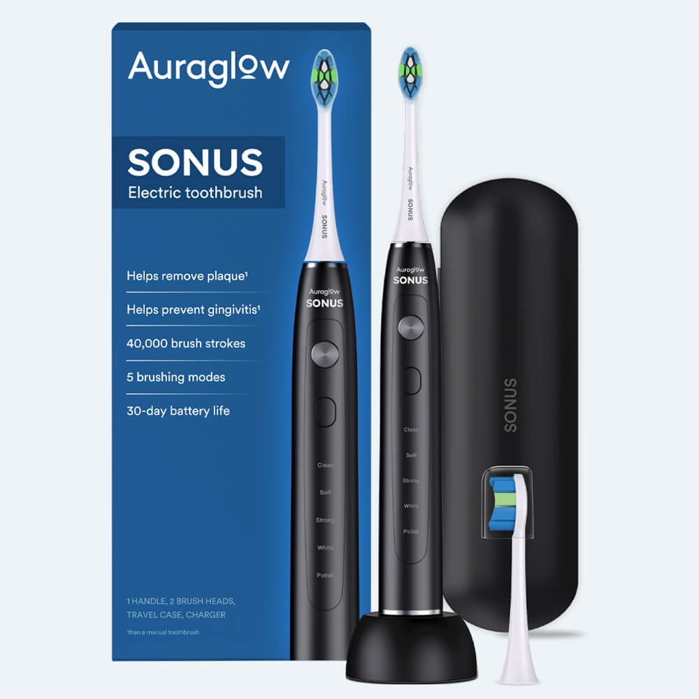 Auraglow Sonus Electric Toothbrush — front view